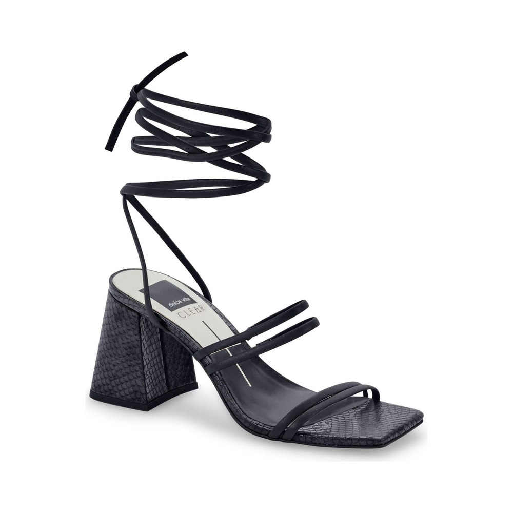 Dolce Vita Paxx Heels Strappy Lace Up Heels Black Size 7